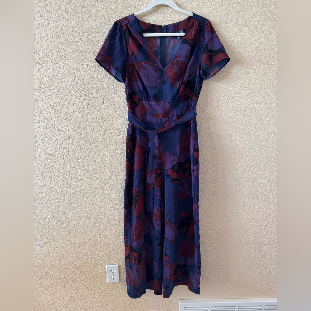 ModCloth Aiming Higher Floral Jumpsuit, Size Small
